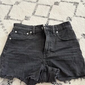 Madewell Black Jean Shorts